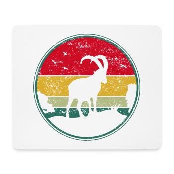 Steinbock, Wandern, Berge - Mousepad (Querformat) - Weiß - Vorne