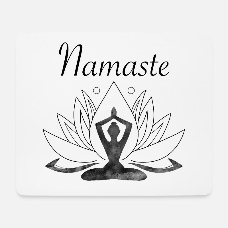 Yoga - Tapis de souris (format paysage) - blanc