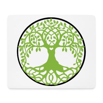Mandala Arbre de Vie - Tapis de souris (format paysage) - blanc - Devant