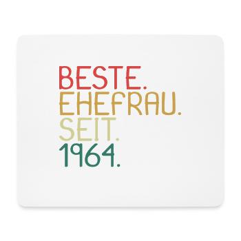 Beste Ehefrau Seit 1964 - Jahrestag Geschenk - Mousepad (Querformat) - Weiß - Vorne