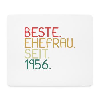 Beste Ehefrau Seit 1956 - Jahrestag Geschenk - Mousepad (Querformat) - Weiß - Vorne