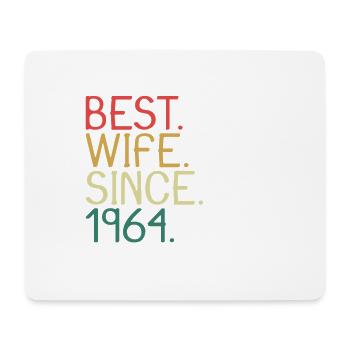 Beste Ehefrau Seit 1964 - Jahrestag Geschenk - Mousepad (Querformat) - Weiß - Vorne