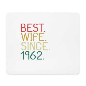 Beste Ehefrau Seit 1962 - Jahrestag Geschenk - Mousepad (Querformat) - Weiß - Vorne