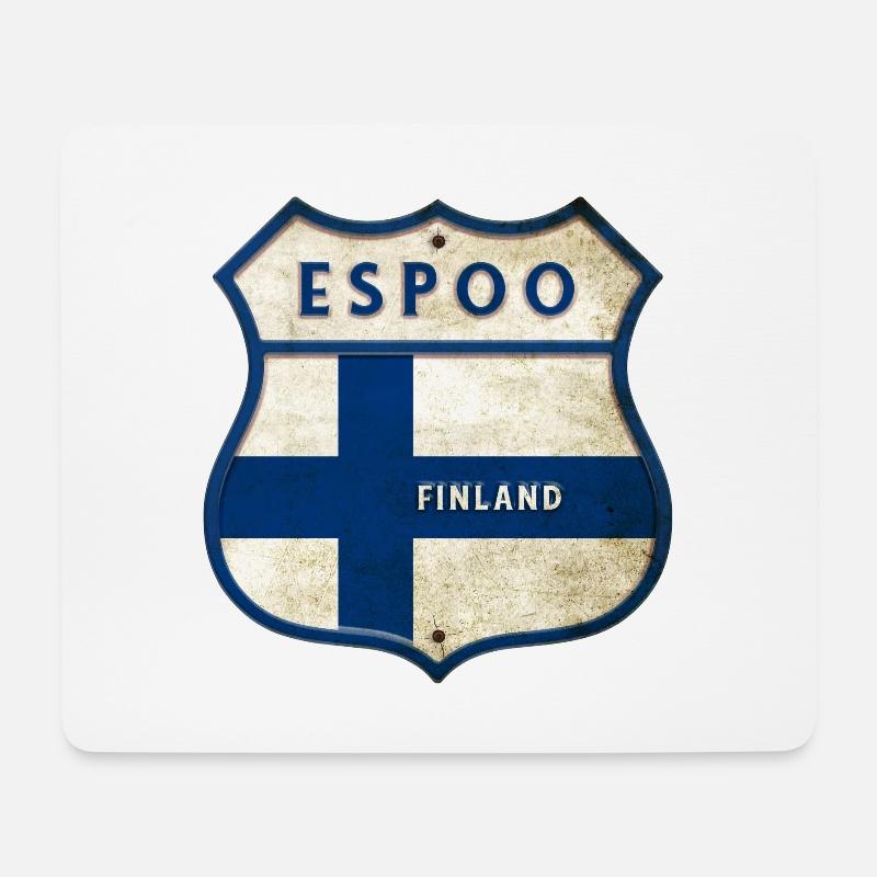 Espoo Finnland Wappen Design - Mousepad (Querformat) - Weiß