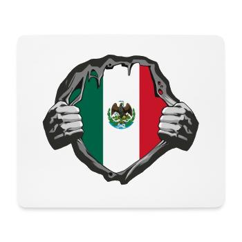 Mexiko Flaggen Design - Mousepad (Querformat) - Weiß - Vorne
