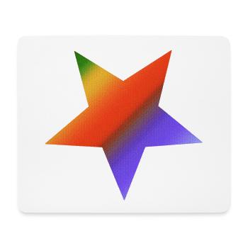 buntes mosaikdesign Sternenmuster, farbenfroh - Mousepad (Querformat) - Weiß - Vorne