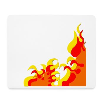 flammen Eckmuster, cooles naturmuster, beliebt - Mousepad (Querformat) - Weiß - Vorne