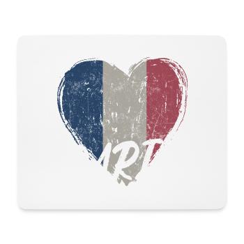 Badge retro, Paris France est ma ville natale - Tapis de souris (format paysage) - blanc - Devant