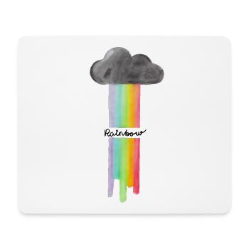 Gouttes de nuages arc-en-ciel - Tapis de souris (format paysage) - blanc - Devant
