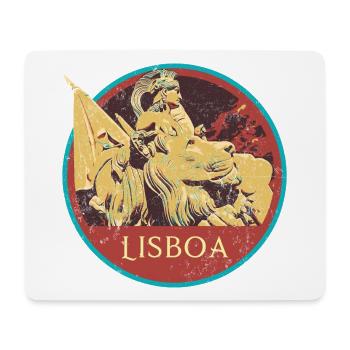 Lisbonne Portugal, rue augusta - Tapis de souris (format paysage) - blanc - Devant