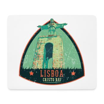 Lisbonne Portugal, christ roi - Tapis de souris (format paysage) - blanc - Devant