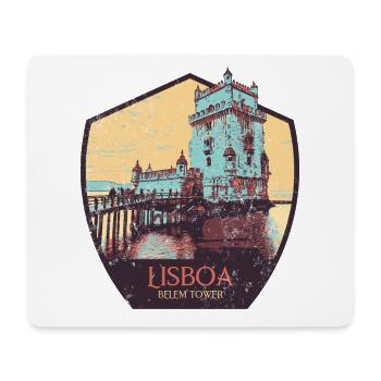 Lisbonne Portugal, belle ville, tour de Belem - Tapis de souris (format paysage) - blanc - Devant