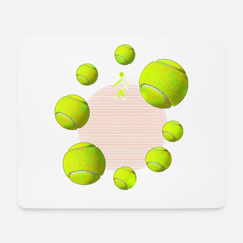 Tennisball - Mousepad (Querformat) - Weiß