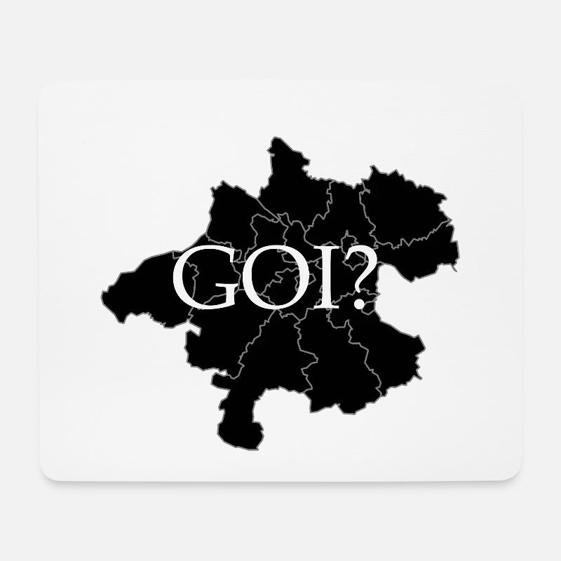„GOI?" - Oberösterreich Dialektshirt - Mousepad (Querformat) - Weiß