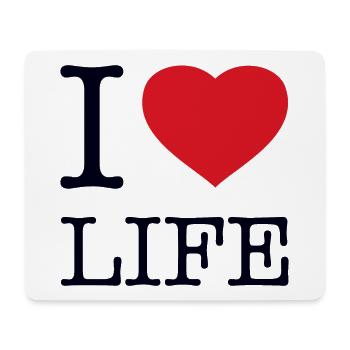I LOVE LIFE - Mouse Pad (horizontal) - white - Front