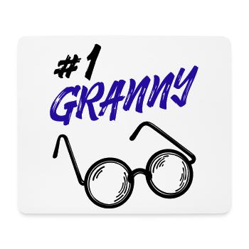 Omi Brille Statement Oma Beste Großmutter - Mousepad (Querformat) - Weiß - Vorne