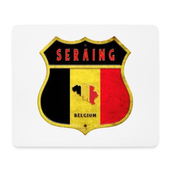 Seraing Belgium Coat of Arms Flags Design - Mouse Pad (horizontal) - white - Front