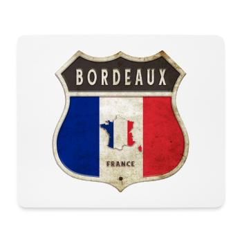 Bordeaux France Armoiries Drapeaux Design - Tapis de souris (format paysage) - blanc - Devant