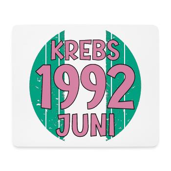 Sternzeichen Krebs Juni 1992 Geburtstag - Mousepad (Querformat) - Weiß - Vorne