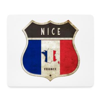 Nizza Frankreich Wappen Flaggen Design - Mousepad (Querformat) - Weiß - Vorne
