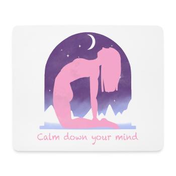 Moonlit Night Rest Pose - Mouse Pad (horizontal) - white - Front