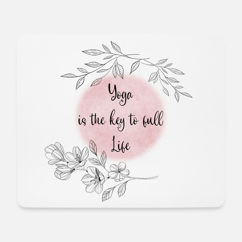 Yoga - Mousepad (Querformat) - Weiß