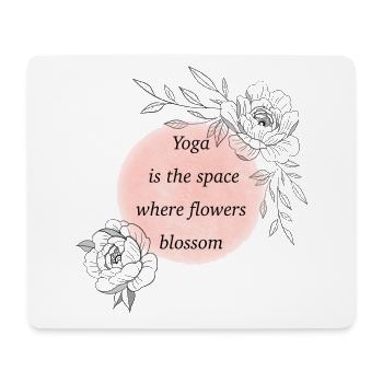 Yoga Raum Blüten erwachen - Mousepad (Querformat) - Weiß - Vorne