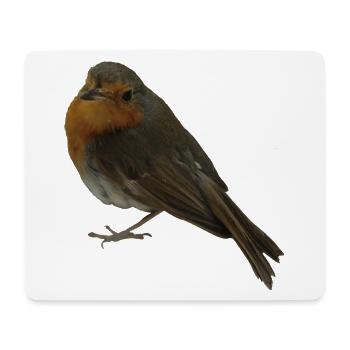 Rotkehlchen - Mousepad (Querformat) - Weiß - Vorne