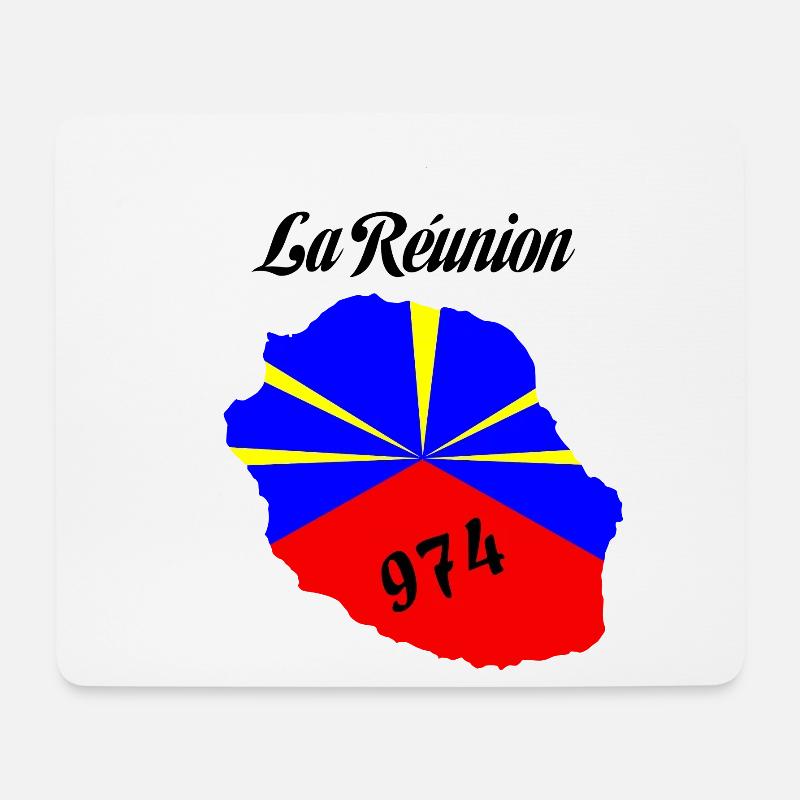 la réunion - Tapis de souris (format paysage) - blanc
