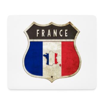 Frankreich Wappen Flaggen Design - Mousepad (Querformat) - Weiß - Vorne