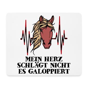 Lustig Islandpferde Statement Galopp Herz Pferde - Mousepad (Querformat) - Weiß - Vorne