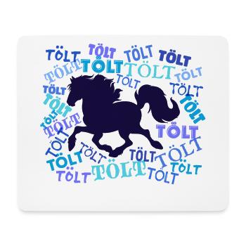 Pferdenarr Spruch Pferde Tölt Islandpferde - Mousepad (Querformat) - Weiß - Vorne