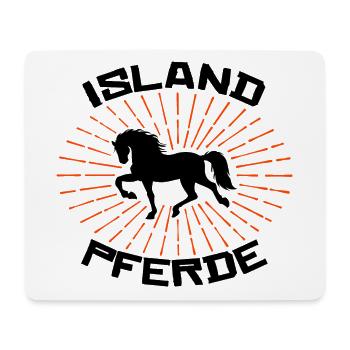 Galopp Pferde Isländer Islandpferde Statement - Mousepad (Querformat) - Weiß - Vorne