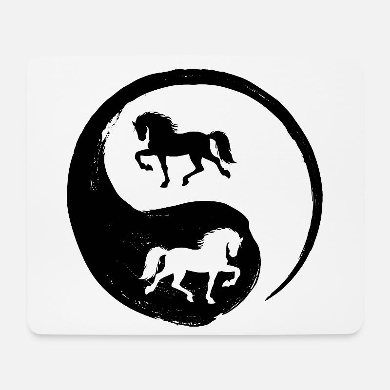 Islandpferde Isländer Pferdenarr Pferdeliebe - Mousepad (Querformat) - Weiß
