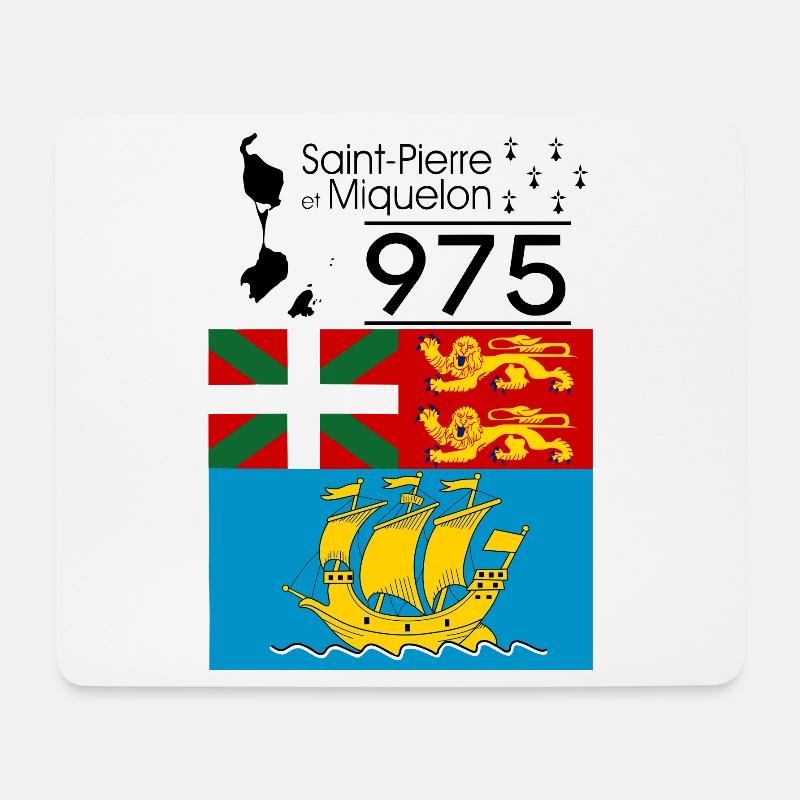 Saint-Pierre et miquelon - Tapis de souris (format paysage) - blanc