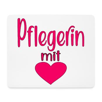 Pflegerin - Herz Symbol - Pflegefachfrau - DANKE - Mousepad (Querformat) - Weiß - Vorne