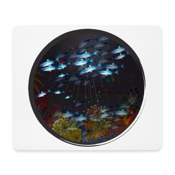 fascinating underwater world at night - Mouse Pad (horizontal) - white - Front