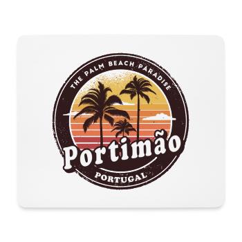 Conception de la plage de Portimao Portugal - Tapis de souris (format paysage) - blanc - Devant