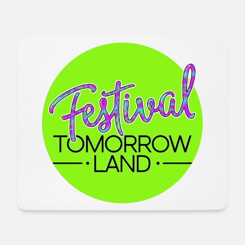 Tomorrowland Festival - Neon - Mousepad (Querformat) - Weiß