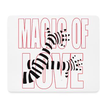 Magic of Love – Bold Romantic Statement Design - Mousepad (Querformat) - Weiß - Vorne