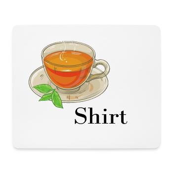 Tee-Hemd - Mousepad (Querformat) - Weiß - Vorne