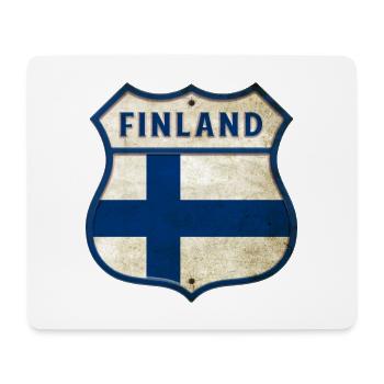 Finnland Flaggen Wappen - Mousepad (Querformat) - Weiß - Vorne