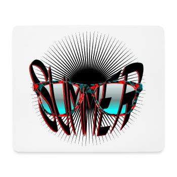 Sonne und Sommer Sonnenbrille - Mousepad (Querformat) - Weiß - Vorne