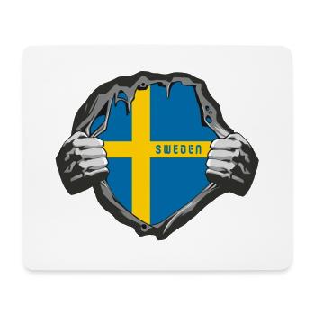 Schweden Flaggen Design - Mousepad (Querformat) - Weiß - Vorne