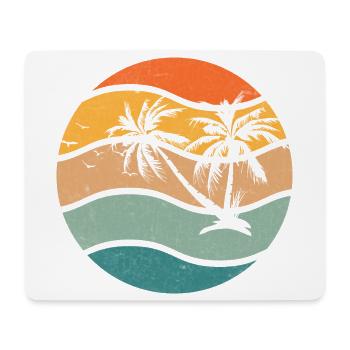 Summer Palm Trees - Mouse Pad (horizontal) - white - Front