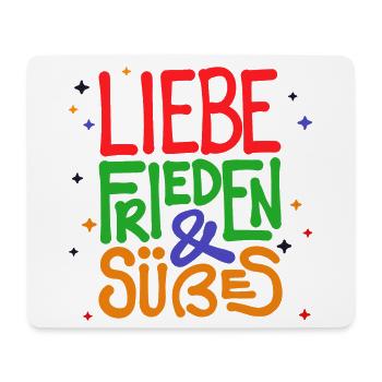 Nachspeise Naschen Süßigkeiten Statement Lecker - Mousepad (Querformat) - Weiß - Vorne