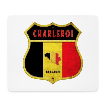 Charleroi Belgium Coat of Arms Flags Design - Mouse Pad (horizontal) - white - Front