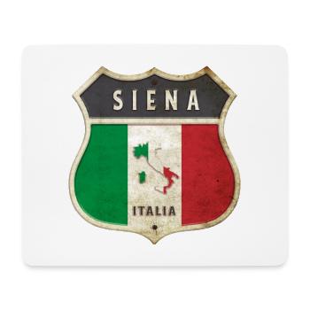 Siena Italien Wappen Flaggen Design - Mousepad (Querformat) - Weiß - Vorne