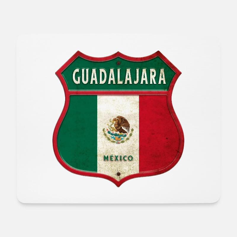 Guadalajara Mexiko Wappen Design - Mousepad (Querformat) - Weiß