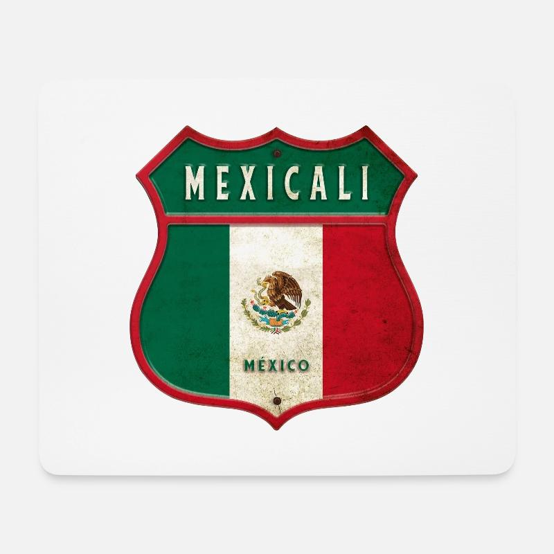 Mexicali Mexiko Wappen Design - Mousepad (Querformat) - Weiß